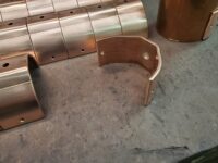 RDSU Copper Downspout Brackets for 3" Round Copper Downspouts