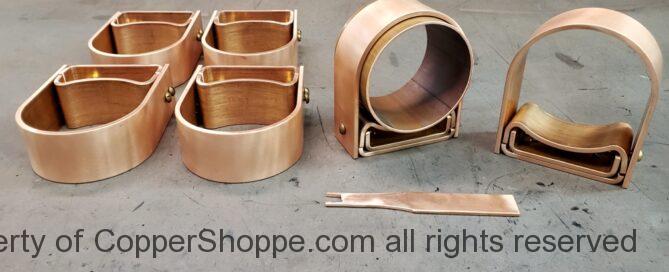 Varni Copper Downspout Brackets Custom Diameter and Stand Offs
