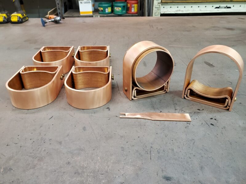 Varni Copper Downspout Brackets Custom Diameter and Stand Offs