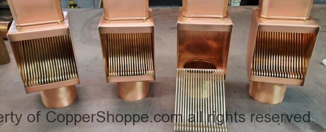 AutoClear I-COPPER Downspout Leaf and Debris Diverters Filters for 4 by 3 Downspouts