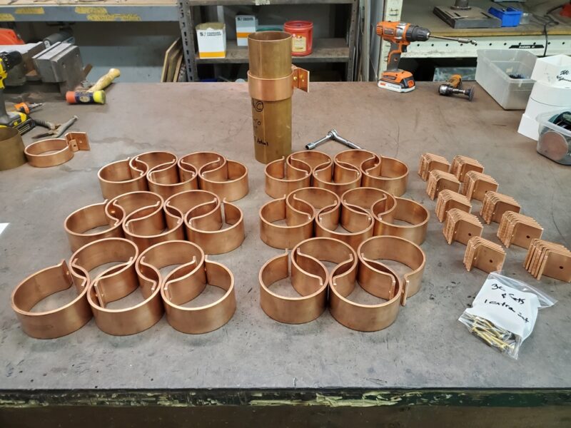 Knoke Copper Downspout Brackets for 4" European Downspouts (100 mm - 3.970")