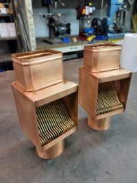 AutoClear I-COPPER Downspout Cleanouts Leaf and Debris Diverters Filters for 4 by 3 Downspouts