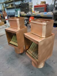 AutoClear I-COPPER Downspout Cleanouts Leaf and Debris Diverters Filters for 4 by 3 Downspouts