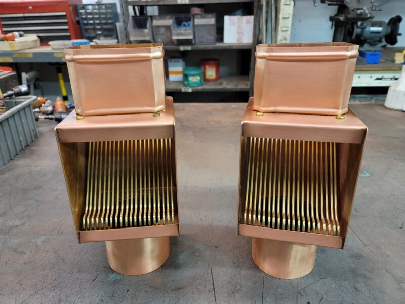 AutoClear I-COPPER Downspout Cleanouts Leaf and Debris Diverters Filters for 4 by 3 Downspouts