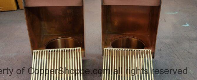 AutoClear Copper Downspout Leaf and Debris Diverters Cleanouts Filters Screens 3" Round