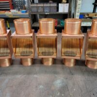 AutoClear Copper Downspout Leaf and Debris Diverters Cleanouts Filters Screens for 4" Round Downspouts