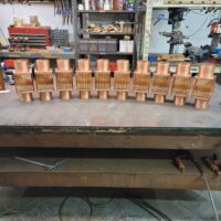 AutoClear Copper Downspout Leaf and Debris Diverters Cleanouts Filters Screens for 4" Round Downspouts