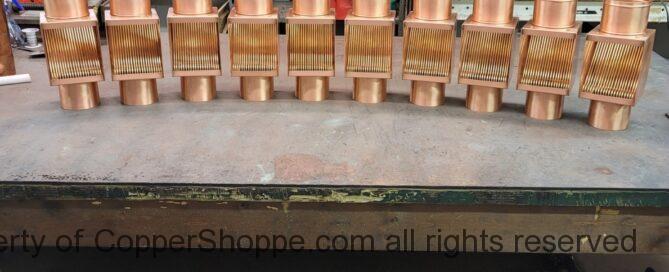 AutoClear Copper Downspout Leaf and Debris Diverters Cleanouts Filters Screens for 4" Round Downspouts
