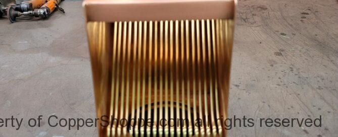 AutoClear Copper Downspout Leaf and Debris Diverters Cleanouts Filters Screens for 4" Round Downspouts