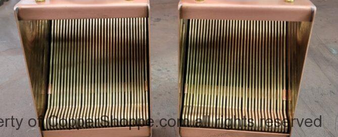 AutoClear BRASSTONIAN Copper Downspout Leaf and Debris Diverters Cleanouts Filters Screens for 4" Round Downspouts