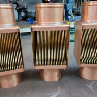 AutoClear Brasstonian Copper Downspout Cleanouts Leaf and Debris Diverters Filters Screens for 4 inch Round Downspouts