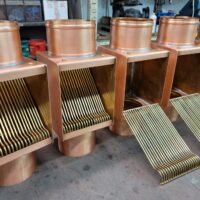 AutoClear Brasstonian Copper Downspout Cleanouts Leaf and Debris Diverters Filters Screens for 4 inch Round Downspouts