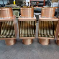 AutoClear Brasstonian Copper Downspout Cleanouts Leaf and Debris Diverters Filters Screens for 4 inch Round Downspouts