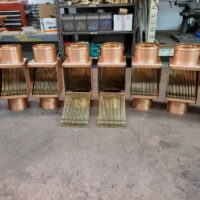autoclear-brasstonian-copper-downspout-cleanouts-leaf-debris-diverters-filters-screens-211-08 AutoClear Brasstonian Copper Downspout Cleanouts Leaf and Debris Diverters Filters Screens for 4 inch Round Downspouts