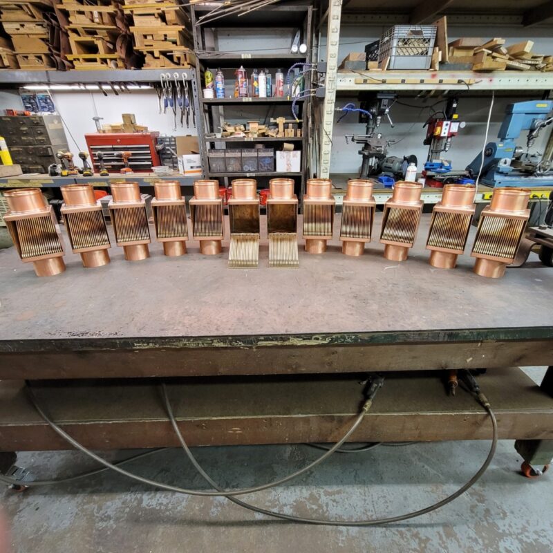 AutoClear Brasstonian Copper Downspout Cleanouts Leaf and Debris Diverters Filters Screens for 4 inch Round Downspouts