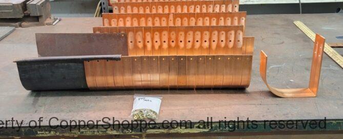 Custom Copper Gutter Brackets for 7" Gutters