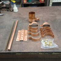 RDSBTR Copper Downspout Brackets for 4" Euro Downspouts