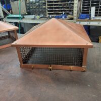 Copper Chimney Flue Caps for Rectangular Flues