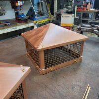 Copper Chimney Flue Caps for Rectangular Flues