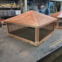 Copper Chimney Flue Caps for Rectangular Flues