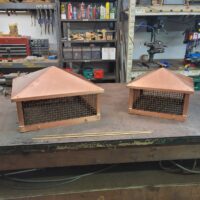 Copper Chimney Flue Caps for Rectangular Flues