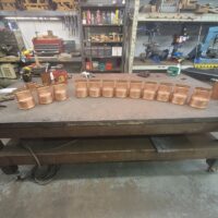 Rectangular Copper Downspout to 4" Round Drain Transitions