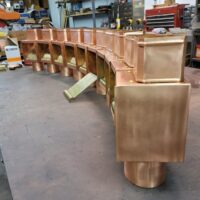 AutoClear I-COPPER Downspout Leaf and Debris Diverter Filter Cleanouts for 4" by 3" Rectangular Downspouts