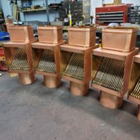 AutoClear I-COPPER Downspout Leaf and Debris Diverter Filter Cleanouts for 4" by 3" Rectangular Downspouts