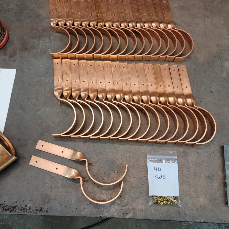 SideRider Copper Gutter Brackets Hangers for 5 inch Half Round Gutters