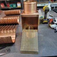 AutoClear I-Copper Downspout Cleanout Leaf and Debris Diverter Filter