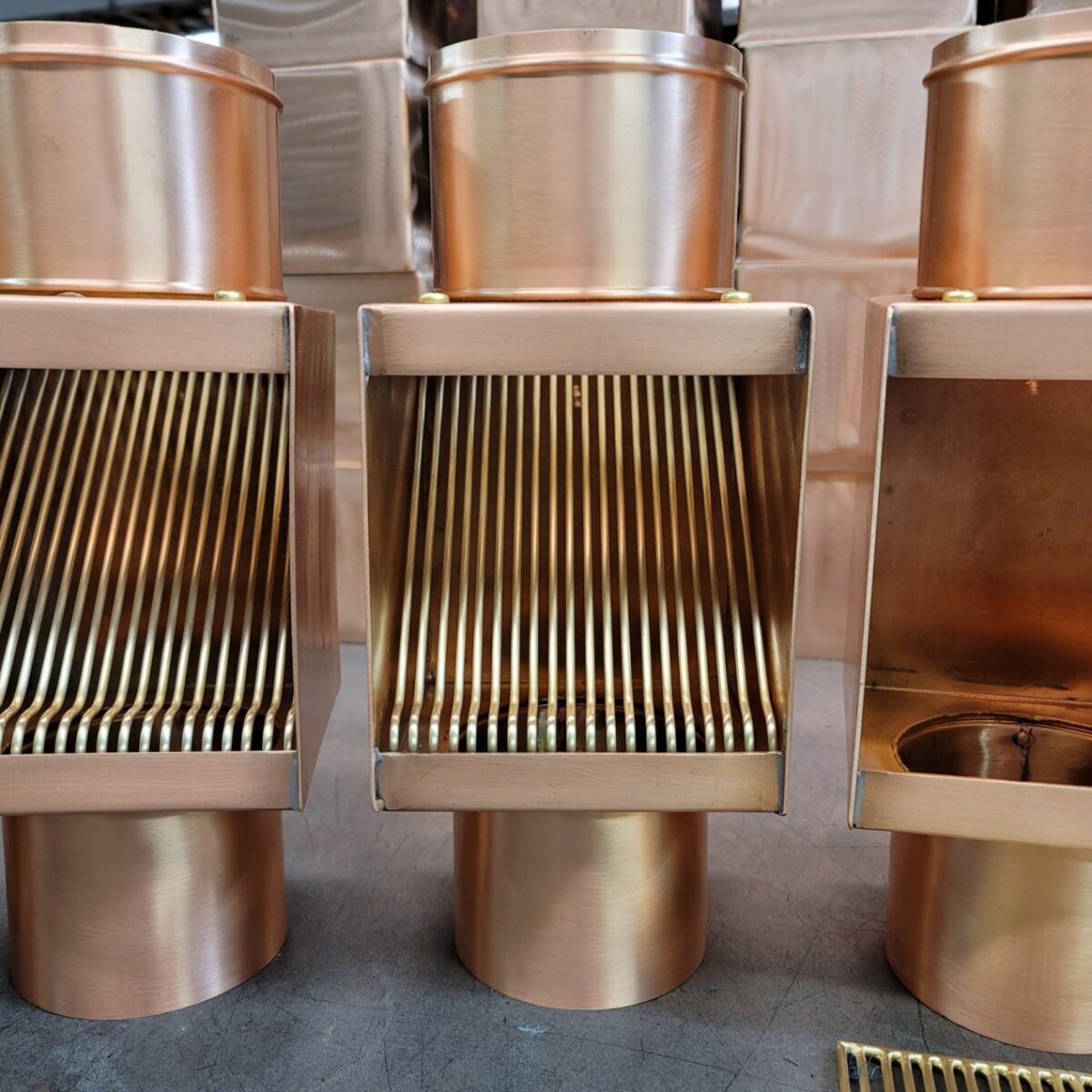 AutoClear ICopper Downspout Cleanout Leaf and Debris Diverter Filters