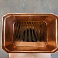 Brasstonian AutoClears with Standard Rod Packs Leaf Debris Diverter Filter Screens Cleanouts for 4" by 3" Rectangular Copper Downspouts