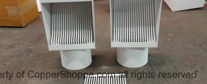 PCSS AutoClears with Standard Rod Packs Leaf and Debris Diverter Filter Screens Cleanouts for 3" by 2" Rectangular Downspouts