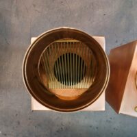 autoclears-4-round-copper-downspout-cleanout-leaf-debris-diverter-screen-filter-1120-1 Brasstonian AutoClears with Standard Rod Packs Leaf Debris Diverter Filter Screens for 4" Round Copper Downspouts