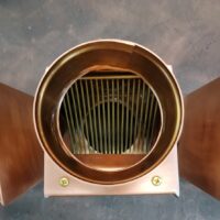 autoclears-4-round-copper-downspout-cleanout-leaf-debris-diverter-screen-filter-1217-2-05 Brasstonian AutoClears with Standard Rod Packs Leaf Debris Diverter Filter Screens Cleanouts for 4" Smooth Round Copper Downspouts