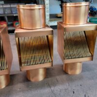 i-copper-autoclears-leaf-debris-diverter-filter-cleanout-117-4 Brasstonian AutoClears with Standard Rod Packs Leaf Debris Diverter Filter Screens Cleanouts for 4" Round Copper Downspouts