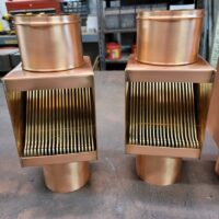 i-copper-autoclears-leaf-debris-diverter-filter-cleanout-117-5 Brasstonian AutoClears with Standard Rod Packs Leaf Debris Diverter Filter Screens Cleanouts for 4" Round Copper Downspouts