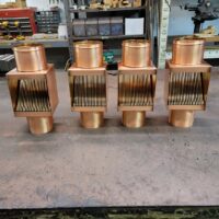 i-copper-autoclears-leaf-debris-diverter-filter-cleanout-117-6 Brasstonian AutoClears with Standard Rod Packs Leaf Debris Diverter Filter Screens Cleanouts for 4" Round Copper Downspouts