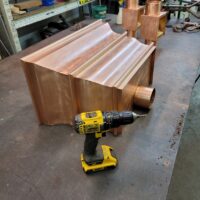 Old World 5 Copper Collector Leader Head Scupper Box