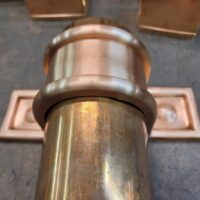 radmont-radius-4-inch-round-ornamental-copper-downspout-bands-covers-decorative-1030-04 Radmont Radius Ornamental Decorative Copper Downspout Bands Covers Hangers