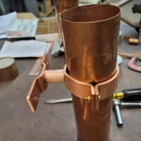 RDSFTR Copper Downspout Brackets for 3" Round Downspouts