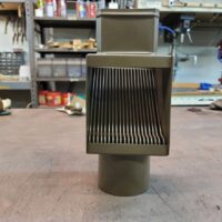 AutoClear I-ZINC Downspout Cleanout Leaf and Debris Diverter Filter Screen