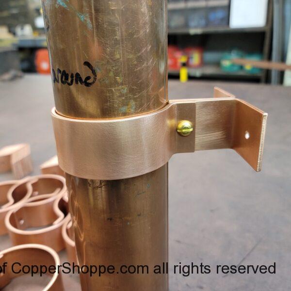 Knoke Copper Downspout Brackets for 3 inch round Copper Downspouts