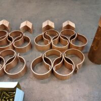 Knoke Copper Downspout Brackets for 3 inch round Copper Downspouts