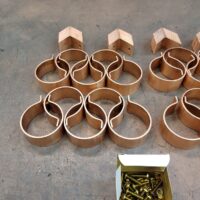 Knoke Copper Downspout Brackets for 3 inch round Copper Downspouts