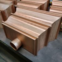 old-world-5-copper-leader-heads-collector-boxes-large-0319-04 Large Old World 5 Copper Leader Heads Collector Scupper Boxes