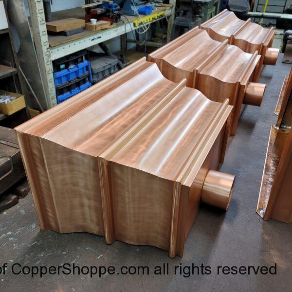 Large Old World 5 Copper Leader Heads Collector Scupper Boxes - The New ...