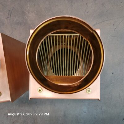 Copper AutoClear Leaf and Debris Diverters Filters Cleanouts for 4 Inch Round Downspouts