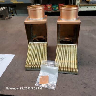 Copper AutoClear Leaf and Debris Diverters Filters Cleanouts for 4 Inch Round Downspouts with ULTRA Rod Packs