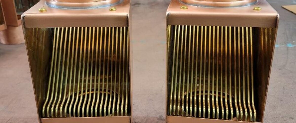 Copper AutoClear Leaf and Debris Diverters Filters Cleanouts for 4 Inch Round Downspouts